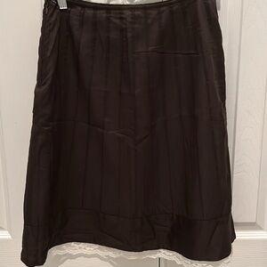 Ann Taylor Black A-Line Knee-Length Skirt